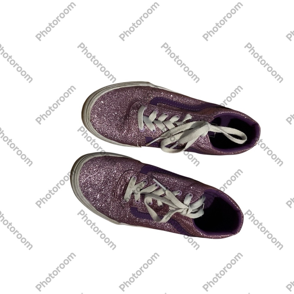 Vans Purple‎ and White glitter Sneakers Classic Canvas Style